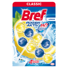 Zawieszka do wc Power Active Lemon – Bref zawiera formułę zapewniającą czystość toalety.