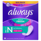 Dailies Normal Fresh & Protect Wkładki higieniczne o świeżym zapachu 58 szt. ALWAYS 1.000szt