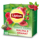 Herbata zielona aromatyzowana Malina i Granat 20 piramidek LIPTON 28g