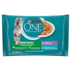 Karma dla kotów z tuńczykiem (4x85g) Indoor Formuła PURINA ONE 340g