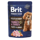 Mokry pokarm dla dorosłych psów w saszetce   indyk z marchewką Premium By Nature BRIT 85g