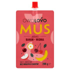 Mus jabłko banan wiśnia OWOLOVO 200g