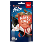 Purina Felix – Party Mix Przekąska dla kotów Mixed Grill zawiera mieszankę doskonałych mięs.