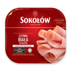 Szynka biała - Sokołów. Pyszne mięso pochodzące od znanego producenta.