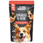 Mokry pokarm dla dorosłych psów kawałki w sosie z wołowiną i koziną saszetka PAN MIĘSKO 150g