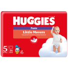 Pieluchomajtki rozmiar 5 (12 17kg) 34szt. Little Movers HUGGIES 1.000szt