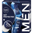 Zestaw prezentowy: żel pod prysznic 250ml + antyperspirant 50ml + krem 75ml MEN Get Protected NIVEA 1.000szt