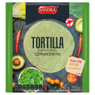 Tortilla pszenna o smaku szpinakowym   25 cm (4 szt.) SANDRA 240g