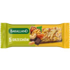 Baton zbożowy 5 orzechów w polewie mleczno- kakaowej 40g - Bakalland Ba!