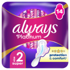 Ultra Long Plus Podpaski ze skrzydełkami x14 PLATINUM ALWAYS 1.000szt