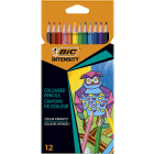 Kredki ołówowe 12 kolorów pudełko BIC 62g