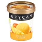 Sorbet z mango - Grycan. Najlepiej orzeźwia i gasi pragnienie. Sprawdza się latem.