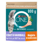 Pokarm dla kotów z kurczakiem i ziarnami - Purina One. Mięsny pokarm dla kotów.