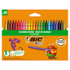 Kredki świecowe w 24 kolorach – BIC o trójkątnym kształcie.