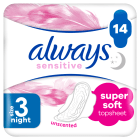 Night Podpaski ze skrzydełkami 14 szt. Ultra Sensitive ALWAYS 1.000szt