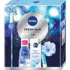 Zestaw świąteczny damski Fresh Skin: Krem do twarzy + Płyn do demakijażu + Pomadka NIVEA 0.180szt
