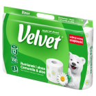 Papier toaletowy rumiankowy 12 rolek Naturalnie Pielęgnujący VELVET 1.000szt