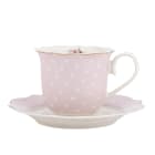 Filiżanka ze spodkiem Natalie Pink z ozdobnym skrzydłem 250ml ALTOM DESIGN 1.000szt