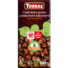 Czekolada gorzka z orzechami laskowymi ze stewią TORRAS 125g