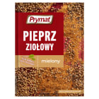 Prymat - Pieprz ziołowy mielony. Uniwersalna mieszanka przypraw nadająca ziołowego smaku potrawom.