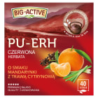 Herbata czerwona o smaku mandarynki z trawą cytrynową 40 torebek PU ERH BIG ACTIVE 72g
