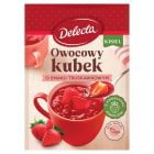 DELECTA Owocowy Kubek kisiel truskawka 30g - smak truskawkowy, w proszku, z dodatkiem witaminy C.