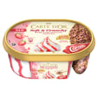 Lody waniliowe soft & crunchy z sosem truskawkowym i wafelkami CARTE D'OR 750ml