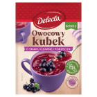 DELECTA kisiel owocowy kubek o smaku czarnej porzeczki 30 g - błyskawiczny, z kawałkami owoców