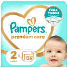 Pieluchy Rozmiar 2 (4 8kg) Premium Care PAMPERS 136.000szt
