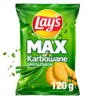 Chipsy ziemniaczane karbowane o smaku zielonej cebulki MAX LAY'S 120g