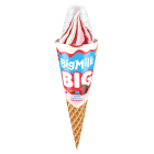 Big Rożek waniliowy z sosem truskawkowym BIG MILK 140ml