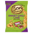 Chipsy chlebowe o smaku słodkiego chili i limonki BON CHANCE 120g