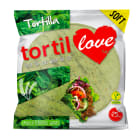 Tortilla pszenna szpinakowa   25 cm (4 szt.) TORTILOVE 240g