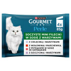 Karma dla kotów mini fileciki w sosie z warzywami (4 x 85 g) Perle GOURMET 340g