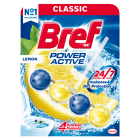 Zawieszka do WC Lemon Power Active – Bref zapewnia świeżość i czystość w toalecie.