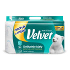 Papier Toaletowy Delikatnie Biały z nadrukiem 8 rolek 3 warstwowy VELVET 83g