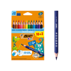 Kredki o trójkątnym kształcie 12 kolorów Kids BIC 1.000szt
