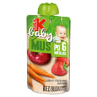 Mus jabłko truskawka marchew po 6 miesiącu Baby KUBUŚ 100g