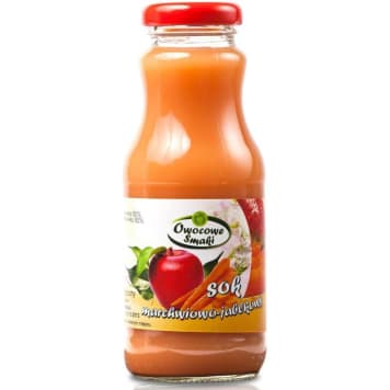 Sok marchwiowo-jabłkowy BIO 250ml OWOCOWE SMAKI. Codzienna porcja witamin. Sok marchwiowo-jabłkowy BIO 250ml OWOCOWE SMAKI. Codzienna porcja witamin.
