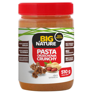 BIG NATURE Pasta orzechowa crunchy 510 g BIG NATURE Pasta orzechowa crunchy 510 g