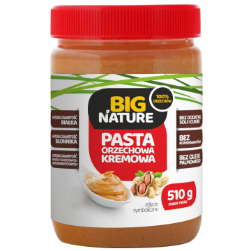 BIG NATURE Pasta orzechowa kremowa 510 g BIG NATURE Pasta orzechowa kremowa 510 g