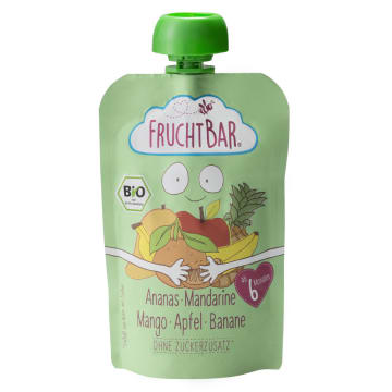 FRUCHTBAR Mus ananas, mandarynka, mango, jabłko, banan po 6 miesiącu BIO