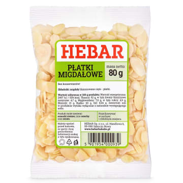 HEBAR Płatki migdałowe