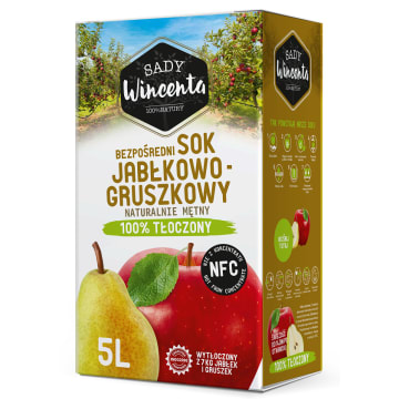 Sok jabłko - gruszka w kartonie tłoczony