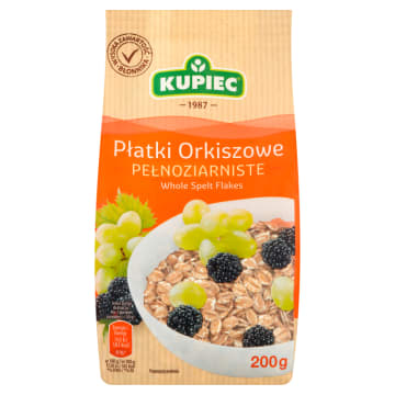KUPIEC Płatki orkiszowe pełnoziarniste