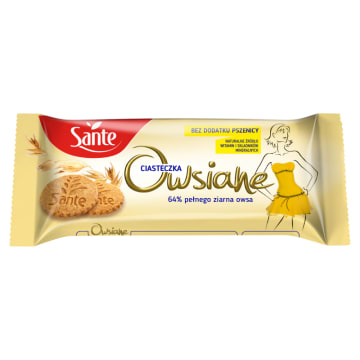 SANTE Ciasteczka owsiane naturalne