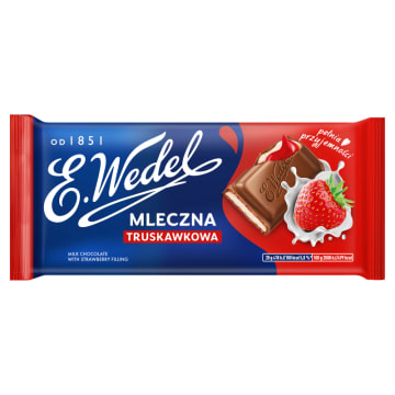 WEDEL Czekolada mleczna truskawkowa