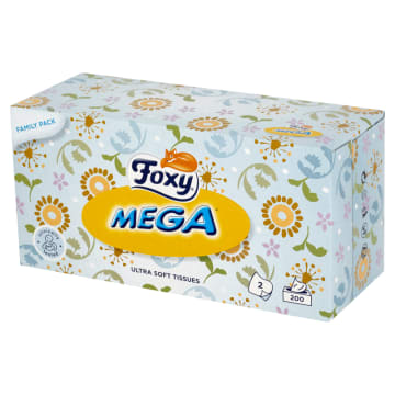 FOXY Mega Chusteczki higieniczne w kartoniku 200 szt.