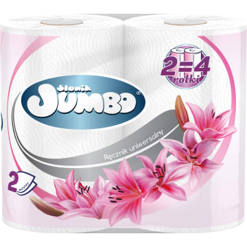 SŁONIK JUMBO Ręcznik papierowy Mega Dłuuugi biały 2 rolki