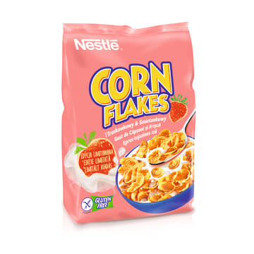 NESTLÉ Płatki Corn Flakes truskawkowo-śmietankowe bez glutenu